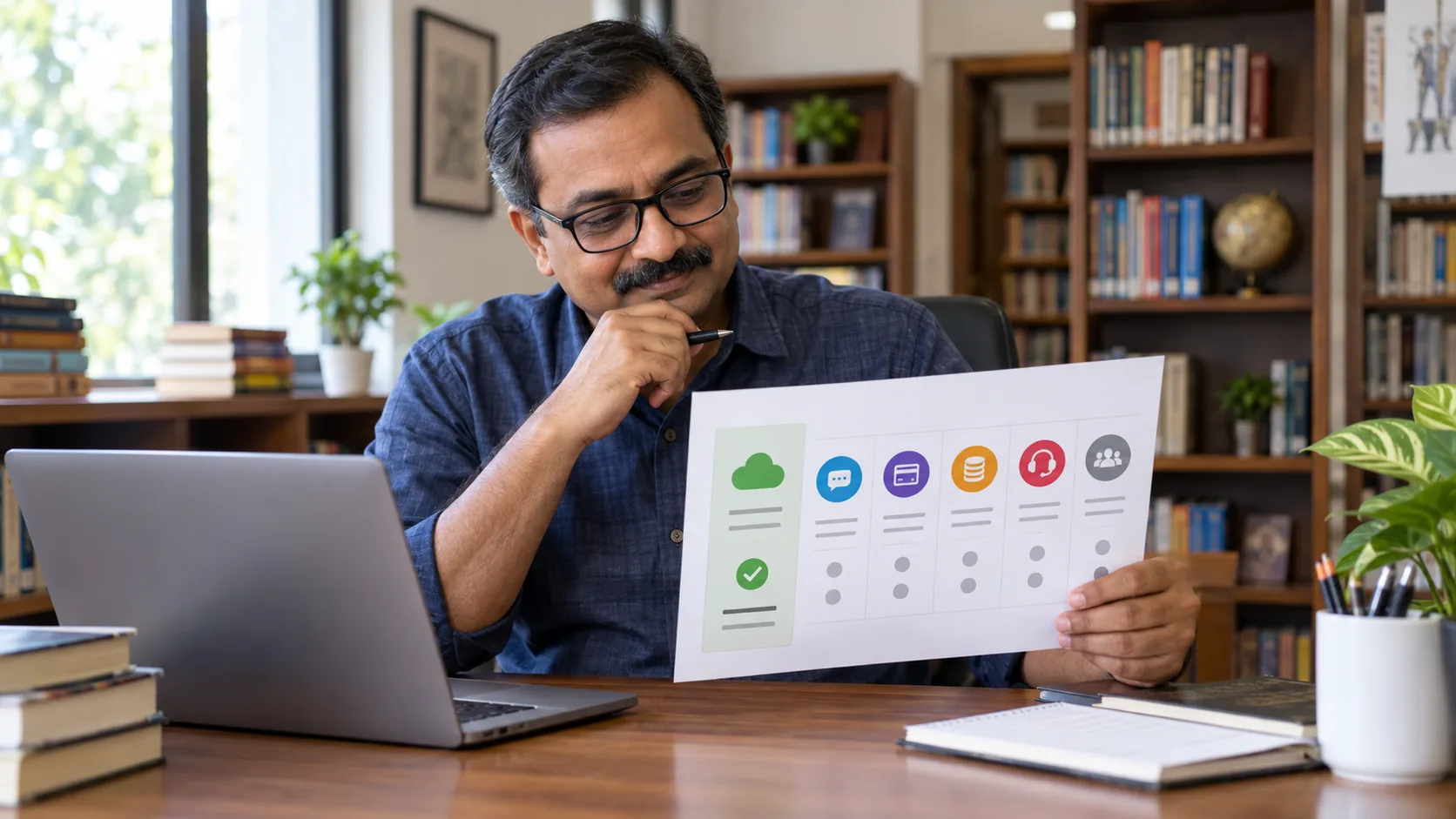 Study library software evaluation separating free subscription from optional and external operating costs