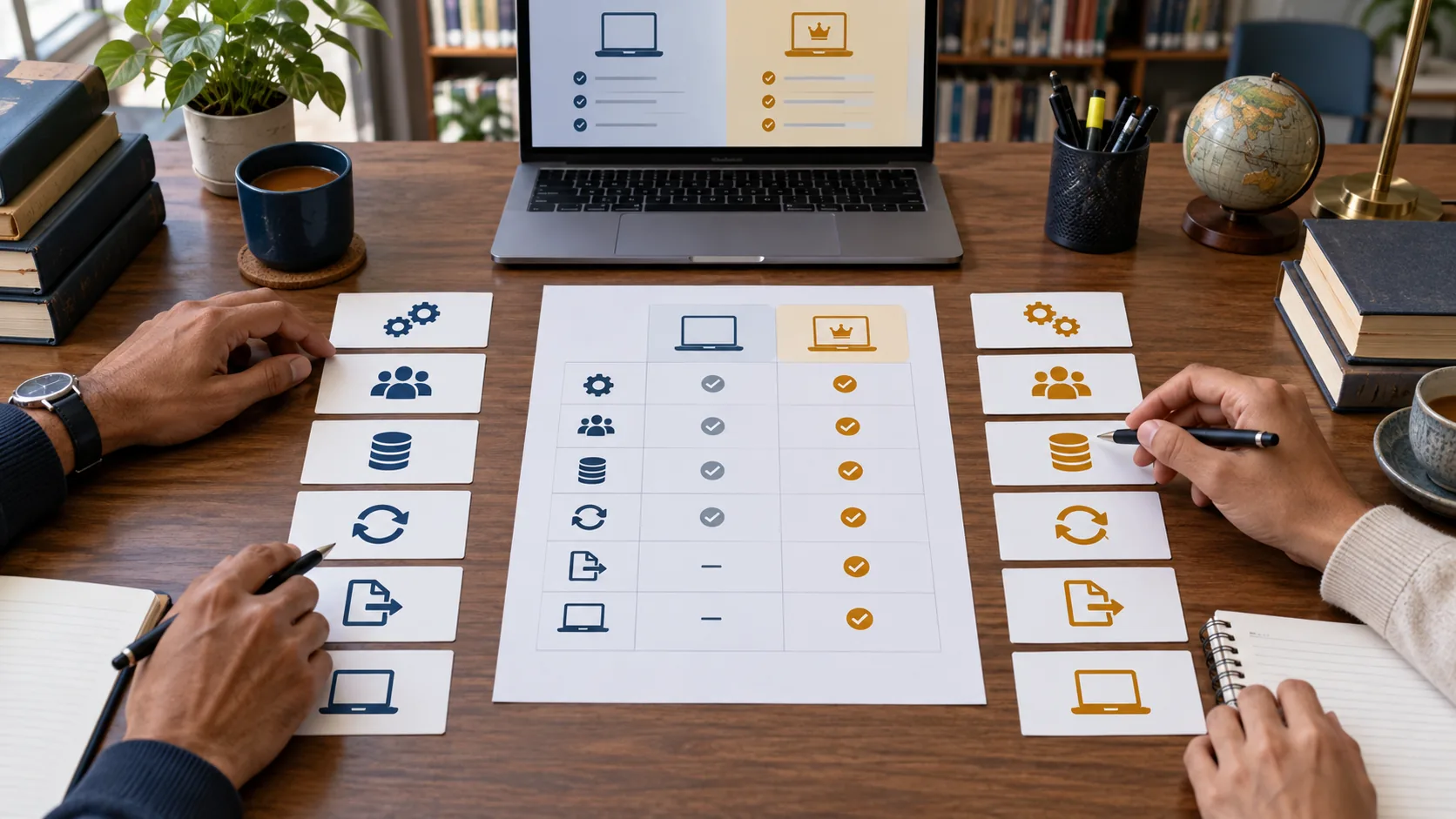 Study library manager evaluating software workflows limits support and data export before choosing a plan