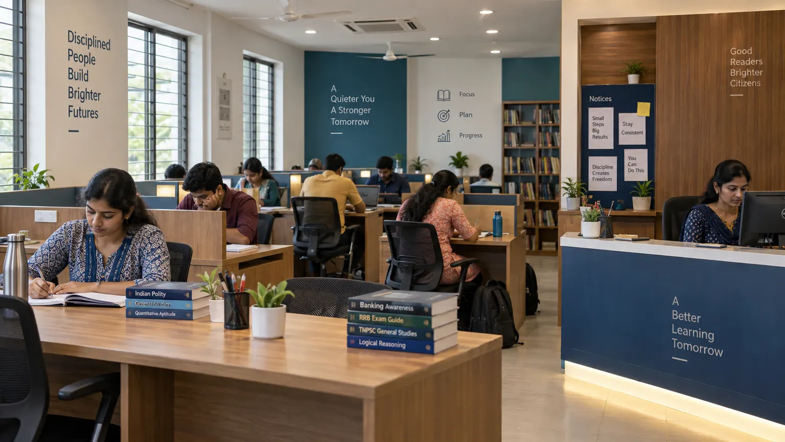 Modern paid study library in Coimbatore managed with Libix Library OS