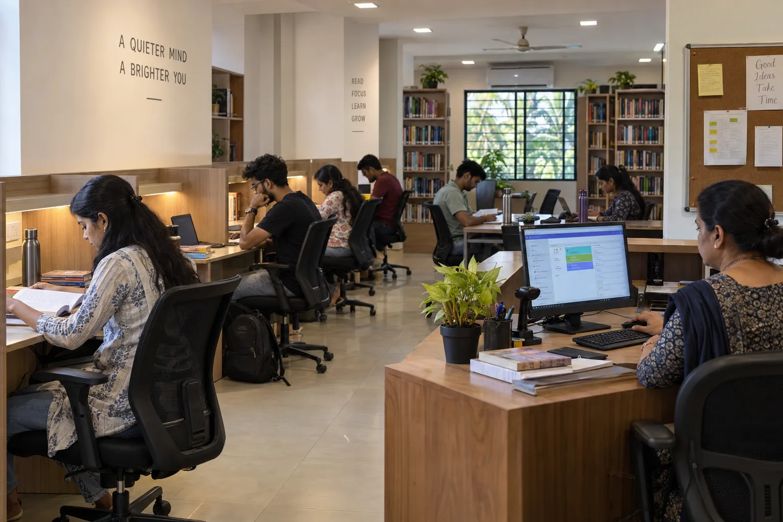 Modern paid study library in Mangaluru managed with Libix Library OS