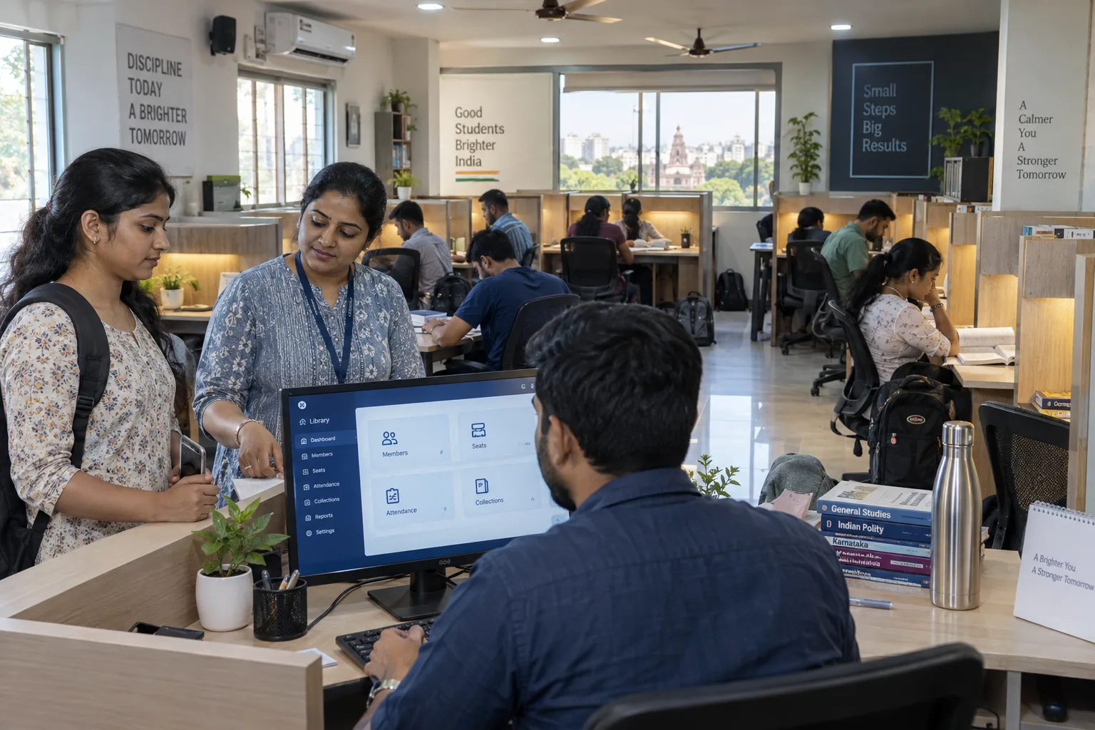 Paid study centre operations in Mysuru managed with Libix Library OS