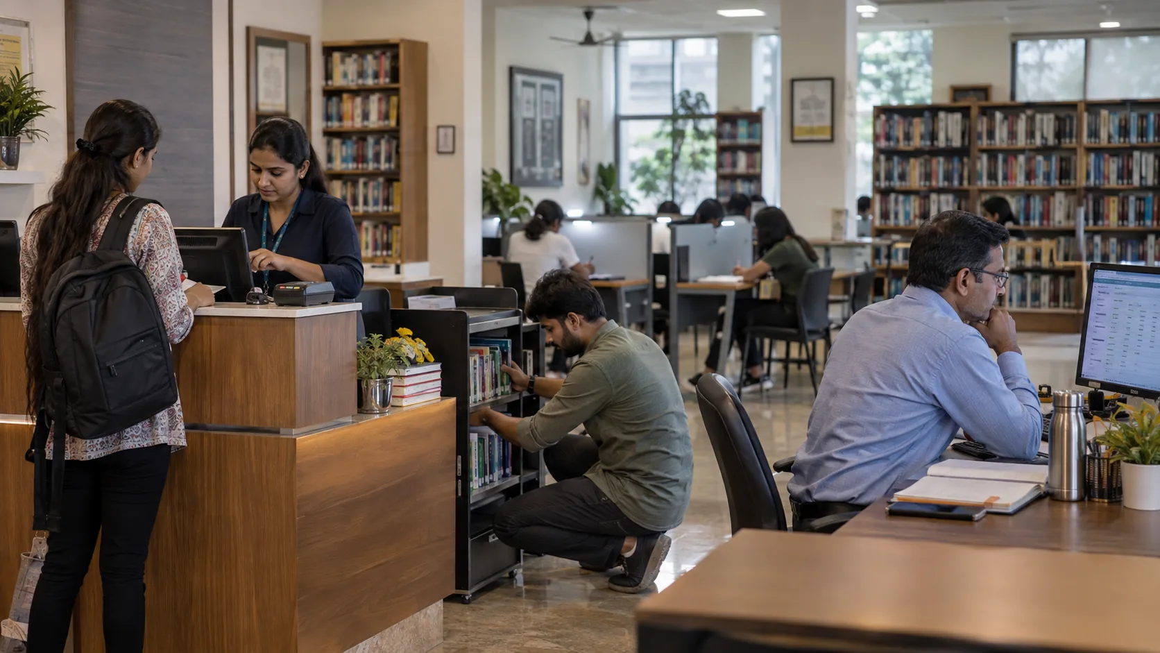 Study library owner and staff coordinating member service and operations using Libix