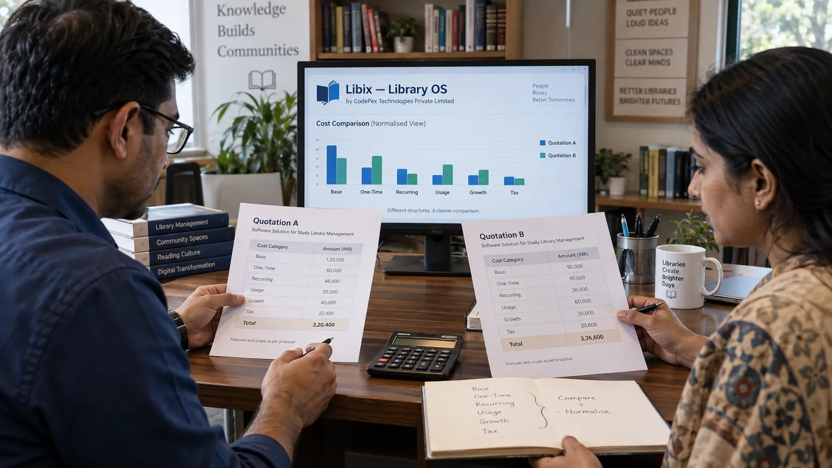 Study library software total cost evaluation including subscription setup migration and usage