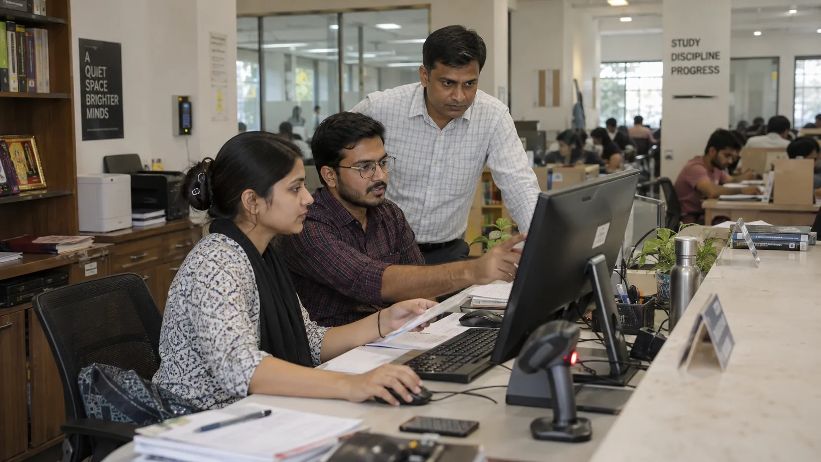 Indian study library staff testing real operational workflows in software
