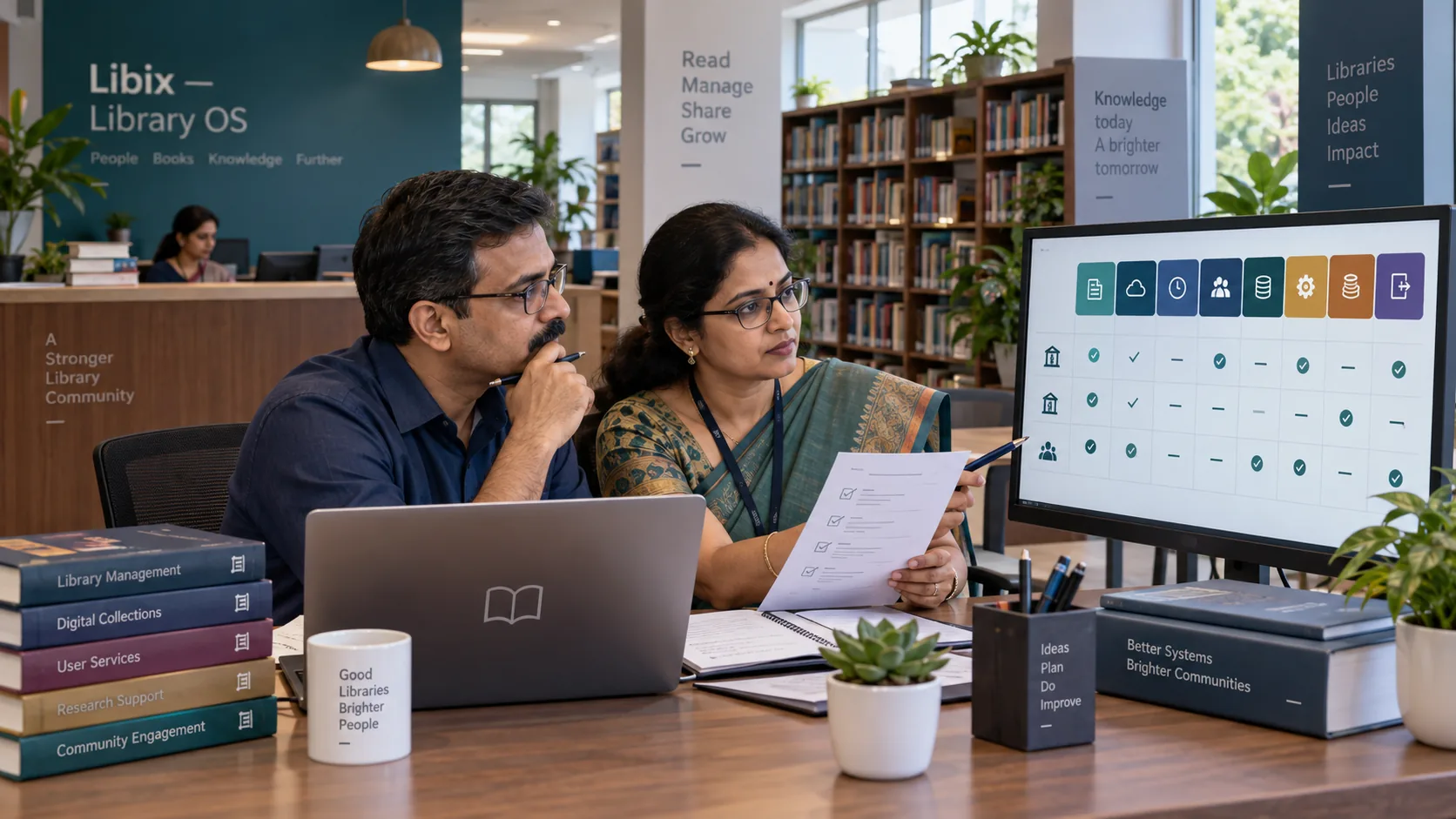 Study library managers reviewing software licence hosting support data and exit responsibilities